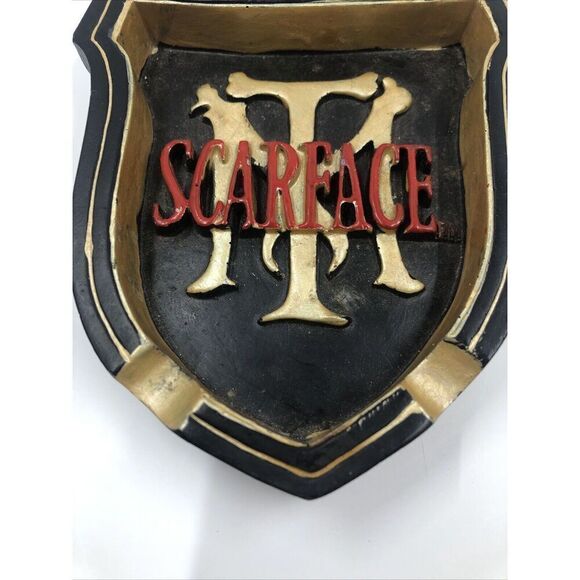 Scarface  Small Glass Ashtray Tony Montana Al Pacino Universal Studios - Picture 11 of 13